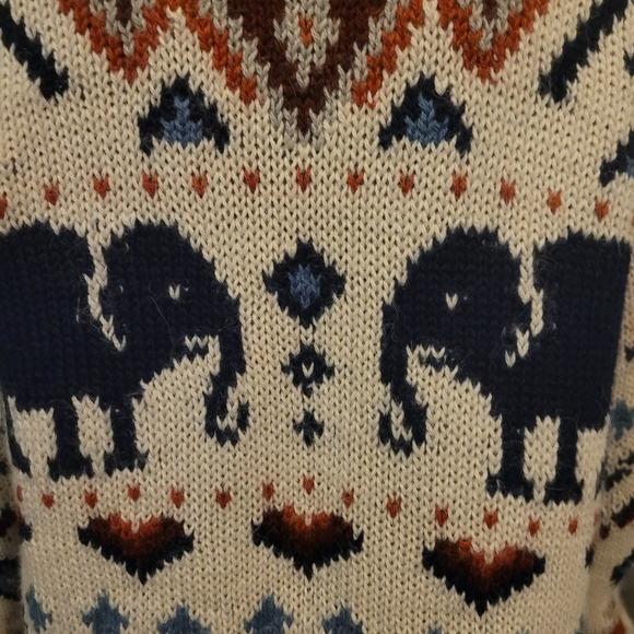 SOLD Calypso St Barth Mella Alpaca Elephant Sweater M - Picture 6 of 12